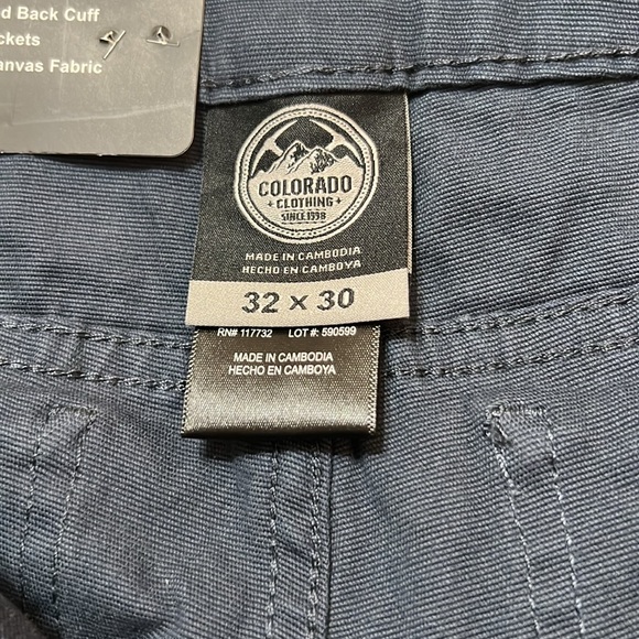 Colorado clothing Men's Navy canvas Pants 32X30 - Picture 6 of 6